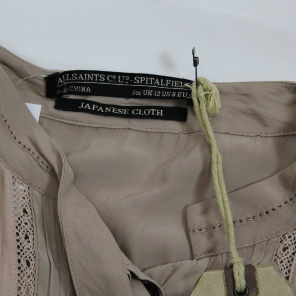 Allsaints Women's Quartet Gloss Dress 8 Dusk Pink - Picture 9 of 9